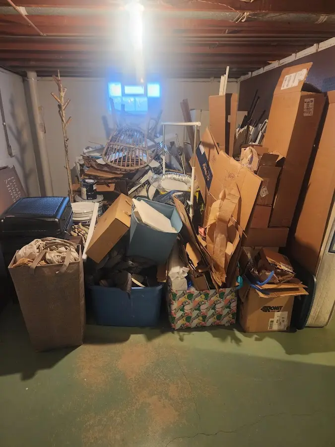 Roll-off dumpster container at job site for Cleanout Dumpster Rental in Graham